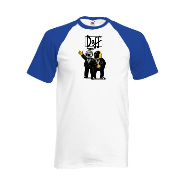 T-shirt fruit of the loom baseball  couleur White/Royal