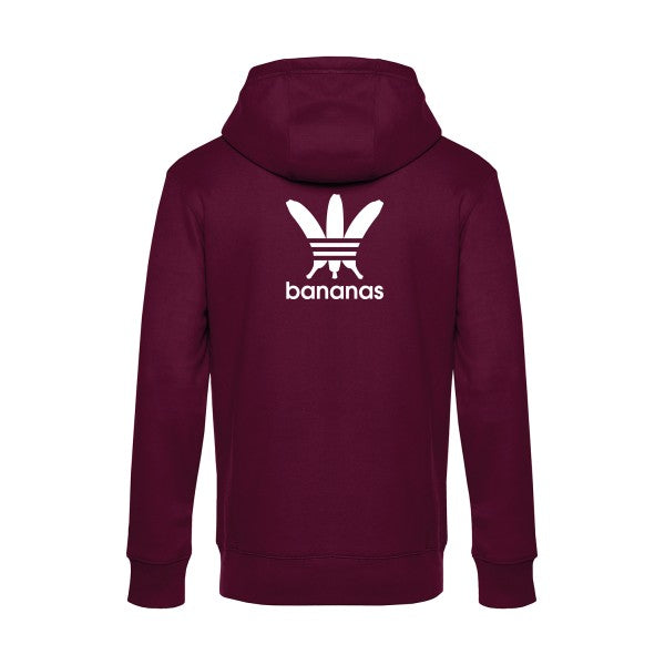 bananas sweat shirt original Burgundy flex Blanc impression Dos
