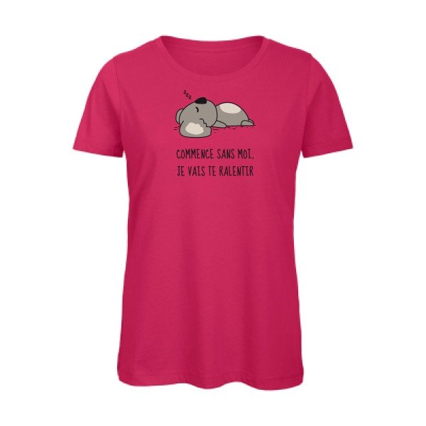 Dormir- - t-shirt original femme Fuchsia