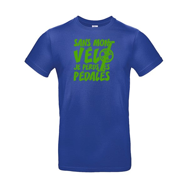 Sans mon vélo, je perds les pédales ! flex Vert pomme B&C - E190 T-shirt|Cobalt Blue||2XL