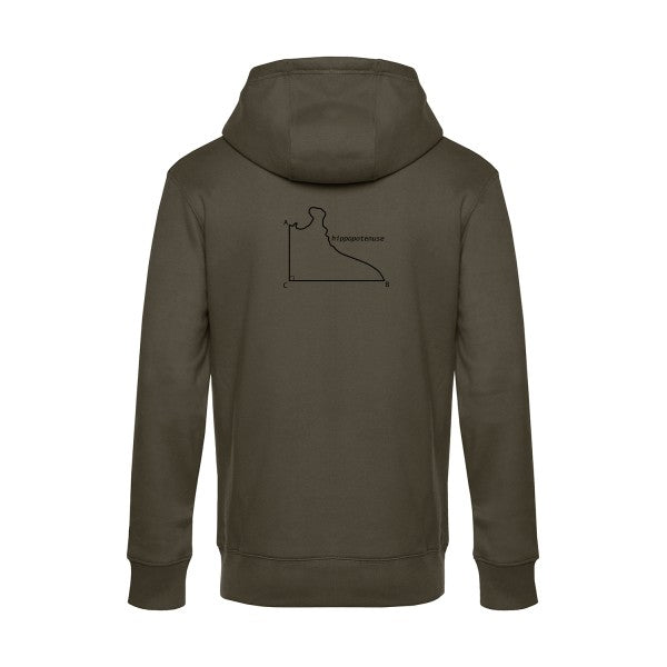 Hippopotenuse sweat shirt original Khaki flex Noir impression Dos
