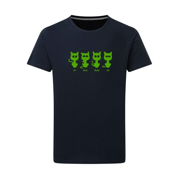 un deux trois cat - Flex Vert pomme Tshirt original Navy  5XL