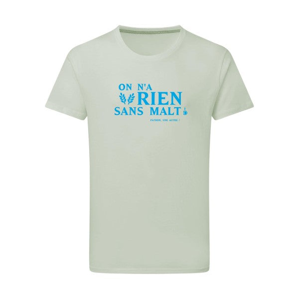 On n'a rien sans malt - Flex bleu clair Tshirt original Pastel Macchiato  2XL