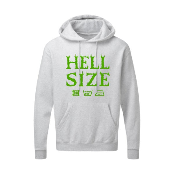 HELL SIZE |Sweat capuche imprimé|Vert pomme