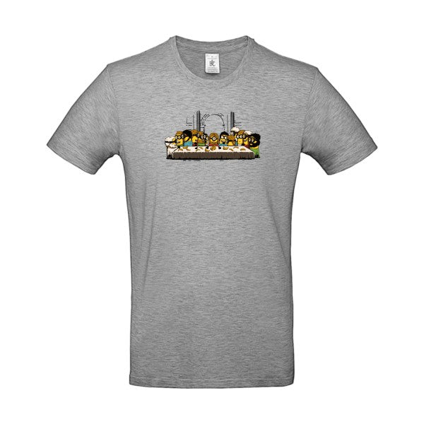 T-shirt humour original le dernier repas T Shirt couleur Sport Grey