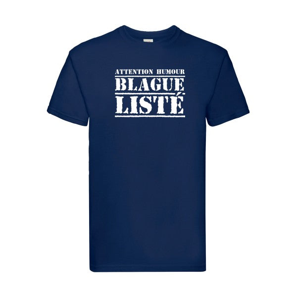 T-shirt|BLAGUE LISTÉ |flex Blanc| Fruit of the loom 205 g 