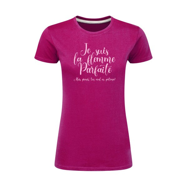 La flemme parfaite | Rose |T shirt original femme|SG