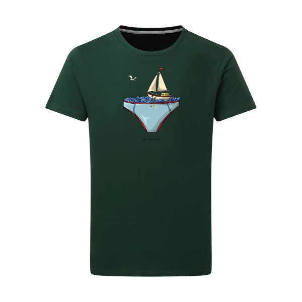 T-shirt homme Ta mer en slip - T-shirt humoristique et décalé Bottle Green L