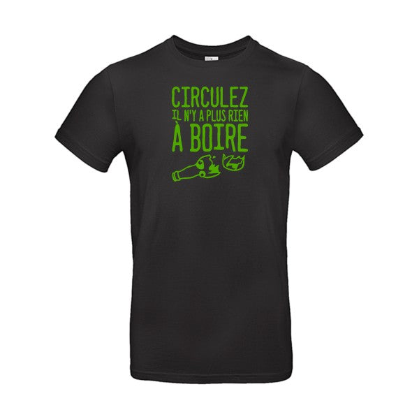 Circulez il n'y a plus rien à boire flex Vert pomme B&C - E190 T-shirt|Black||5XL