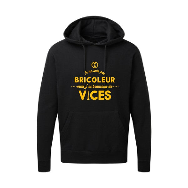 JE NE SUIS PAS BRICOLEUR jaune Or |Sweat capuche imprimé homme