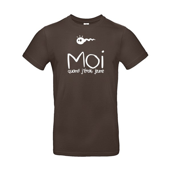 Moi, quand j'étais jeuneFlex Blanc - E190 T-shirt|Brown||2XL