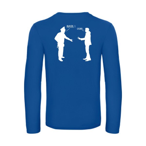 chifoumi - t shirt- manches- longues- original- humour- Royal Blue impression Dos