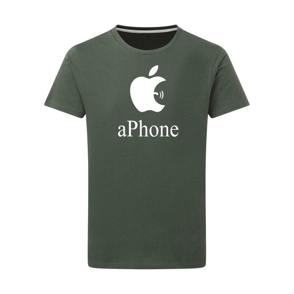 aPhone -Flex Blanc sur T-shirt SG  Thyme  2XL