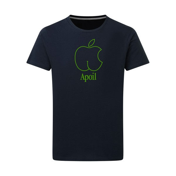 Apoil vert pomme -Flex vert pomme sur T-shirt SG  Navy  5XL