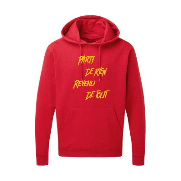 Parti de rien |Sweat  capuche humoristique jaune Or 