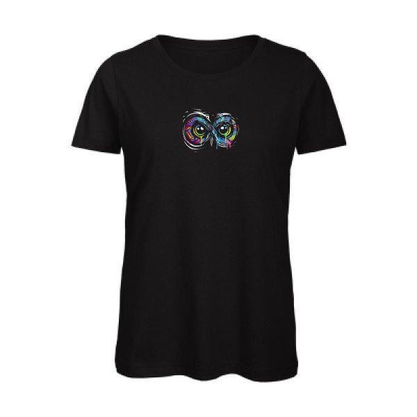 INFINIMENT-CHOUETTE- - t-shirt original femme Black
