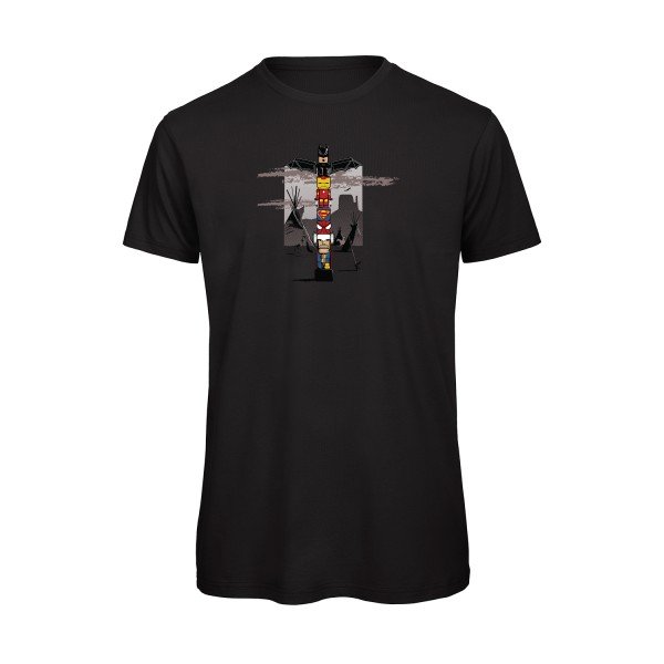 T-shirt humour original Totem T Shirt couleur Black