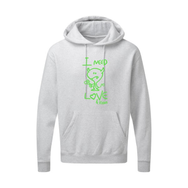 LOVER Vert fluo SG - Hooded Sweatshirt Sweat capuche