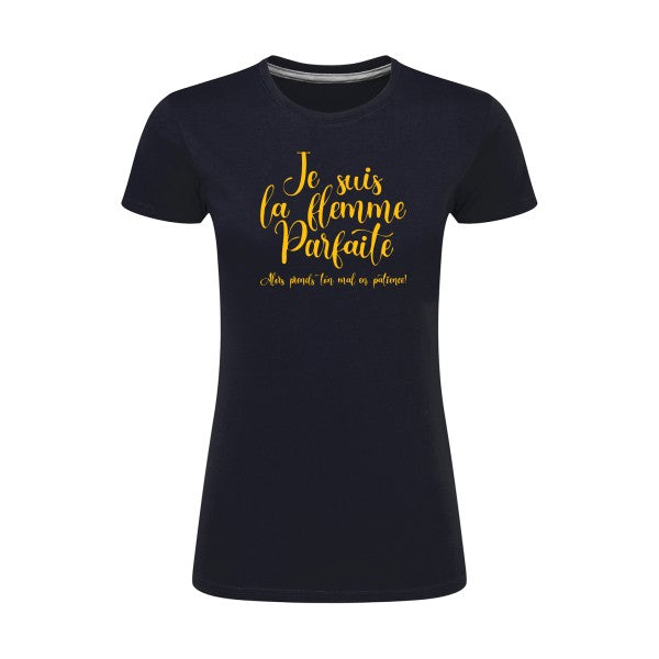 La flemme parfaite | jaune Or |T shirt original femme|SG