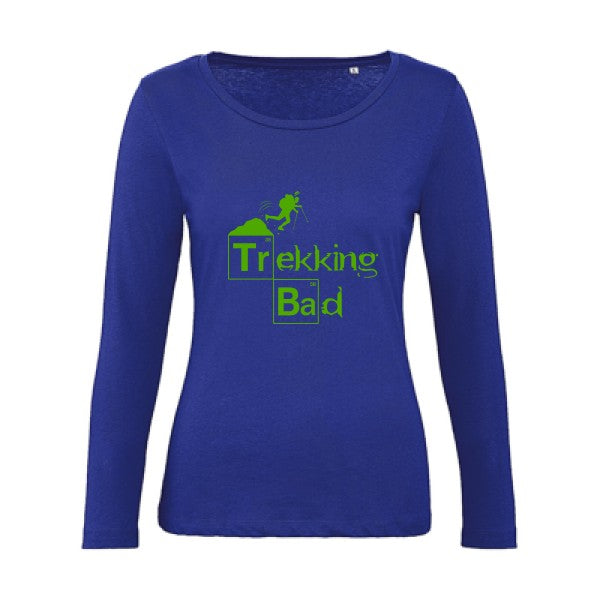 Trekking bad Vert pomme |   T shirt manches longues femme|100% bio