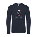 happy-t-shirt-manches-longues-original-humour -Navy