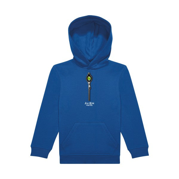 sweat capuche enfant Bleu Royal Alien-inside