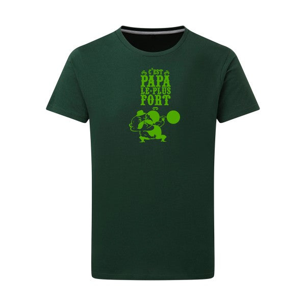 C'est qui le plus fort ? vert pomme -Flex vert pomme sur T-shirt SG  Bottle Green  2XL