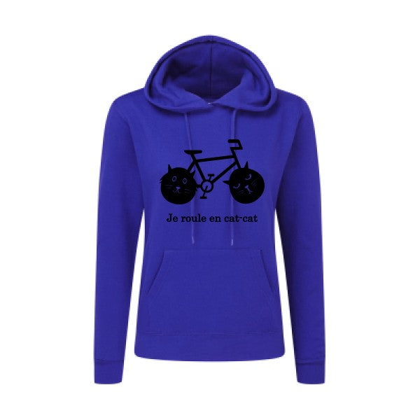 cat-cat bike Noir |Sweat original à capuche Femme