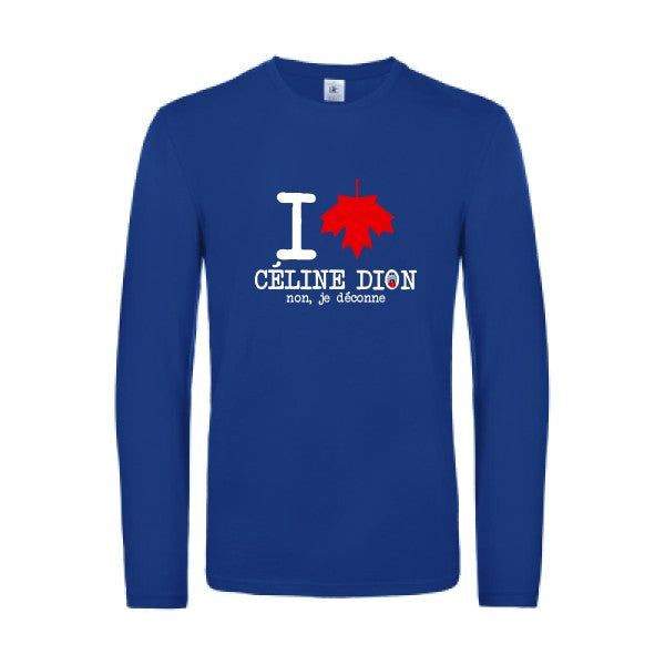 i-love-celine-t-shirt-manches-longues-original-humour -Royal Blue