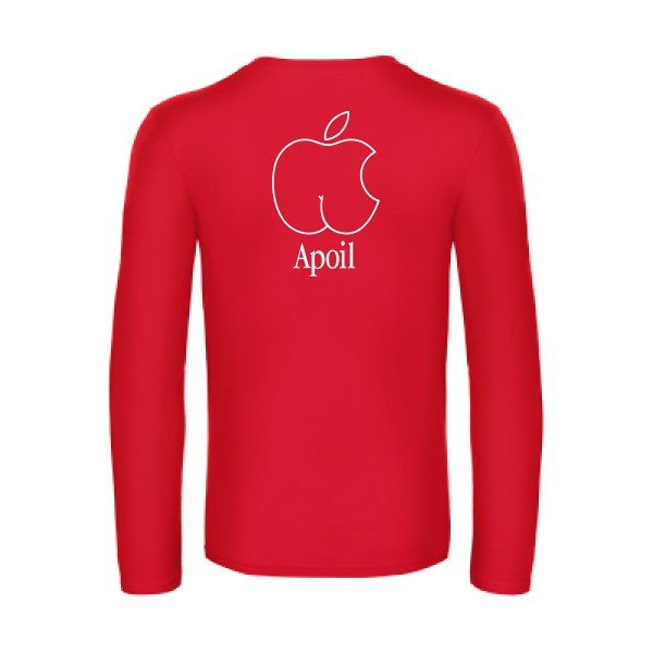 apoil - t shirt- manches- longues- original- humour- Red impression Dos