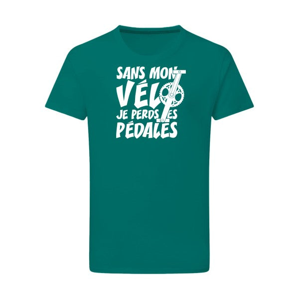 Sans mon vélo, je perds les pédales ! - Flex Blanc Tshirt original Emerald Green  2XL