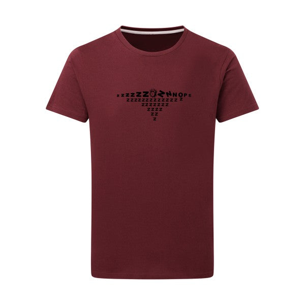 nope noir -Flex noir sur T-shirt SG  Burgundy  2XL