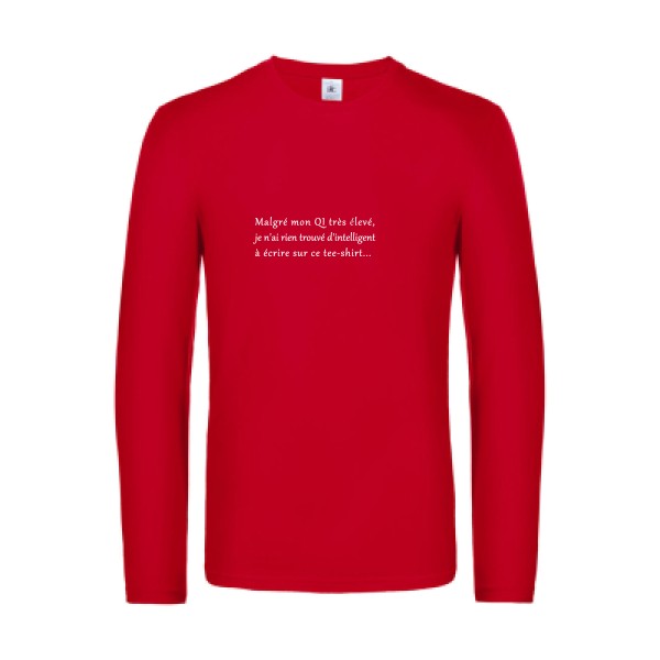 qi - t shirt- manches- longues- original- humour- Red impression Face