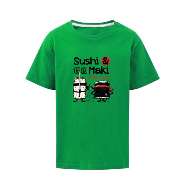 Sushi et Maki SG - Kids T-shirt enfant Kelly Green Taille 140 (9-10/XL)