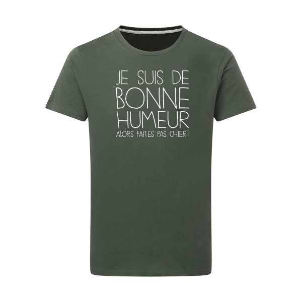 BONNE HUMEUR Blanc -Flex Blanc sur T-shirt SG  Thyme  2XL