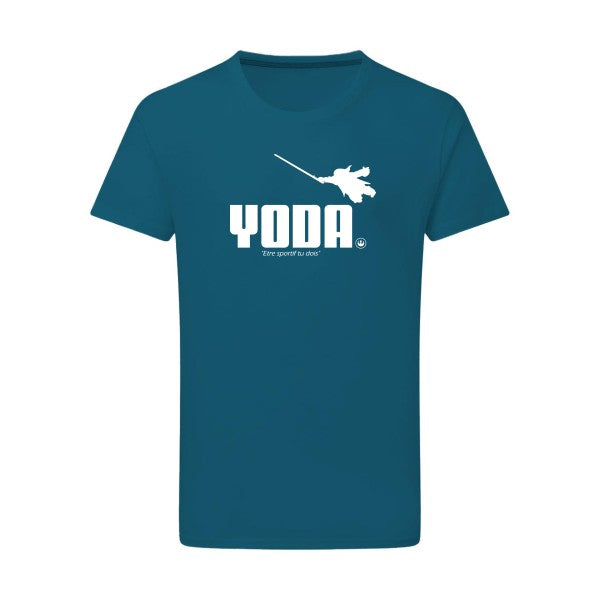 Yoda Blanc -Flex Blanc sur T-shirt SG  Petrol  2XL