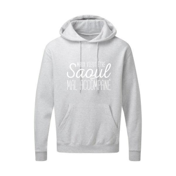 Maux vieut être Saoul Blanc |Sweat capuche imprimé homme