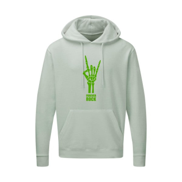 Forever Rock !!|Sweat capuche imprimé|Vert pomme