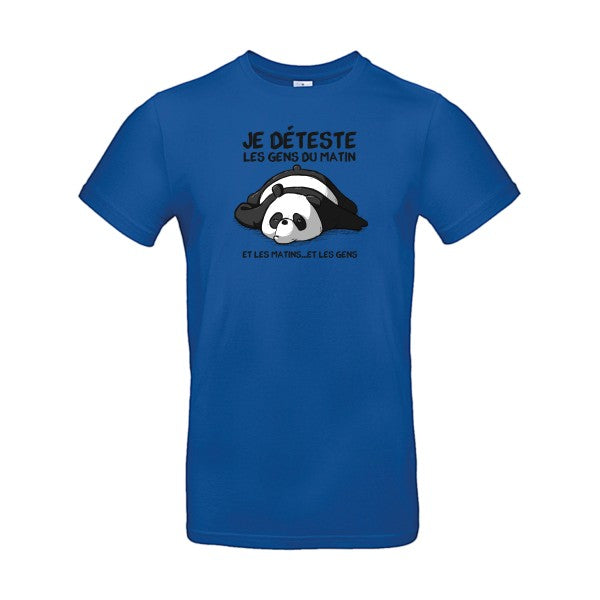 T-shirt humour original Pas Du Matin T Shirt couleur Royal Blue