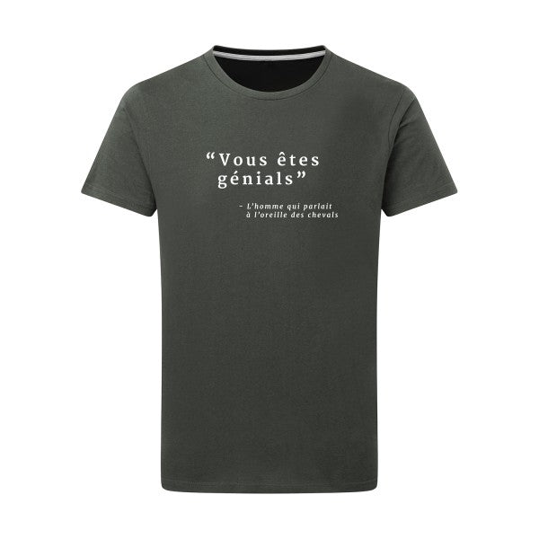 Vous êtes génials Blanc -Flex Blanc sur T-shirt SG  Charcoal  5XL