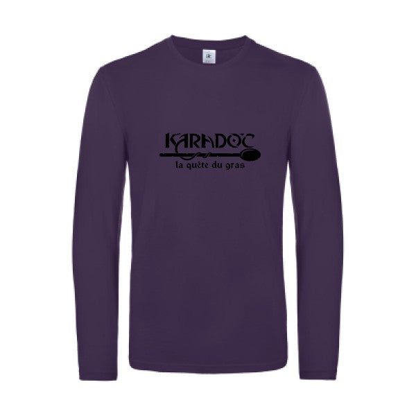 karadoc - t shirt- manches- longues- original- humour- Urban Purple impression Face