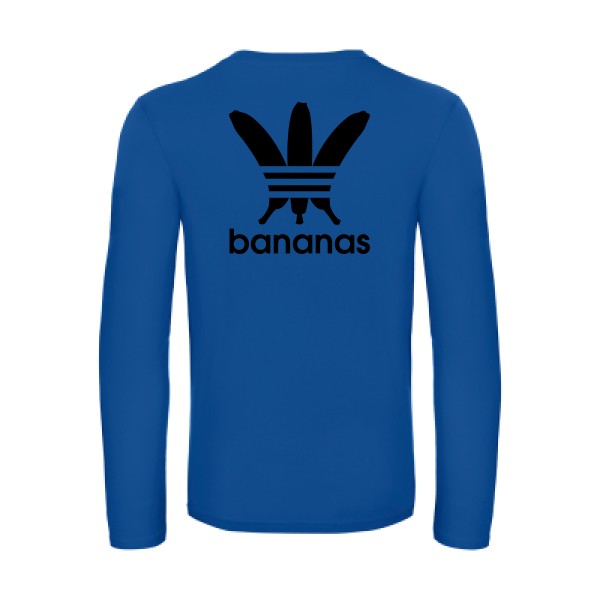 bananas - t shirt- manches- longues- original- humour- Royal Blue impression Dos