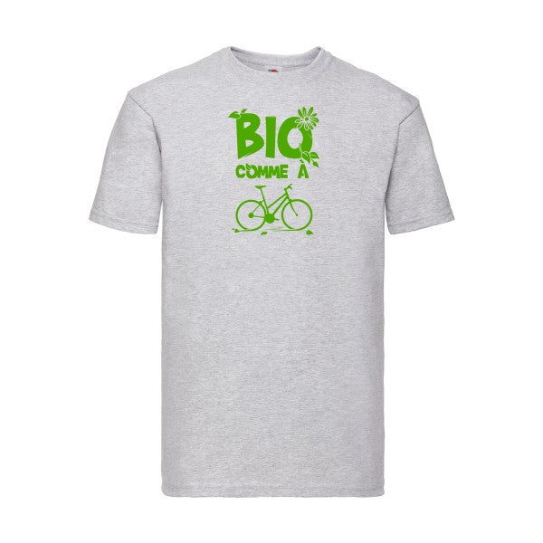 T-shirt|Bio comme un vélo |Vert pomme|Fruit of the loom 205  G