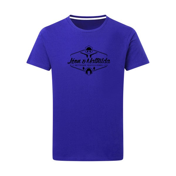 LEON AND MATHILDA SARL noir -Flex noir sur T-shirt SG  Royal Blue  5XL