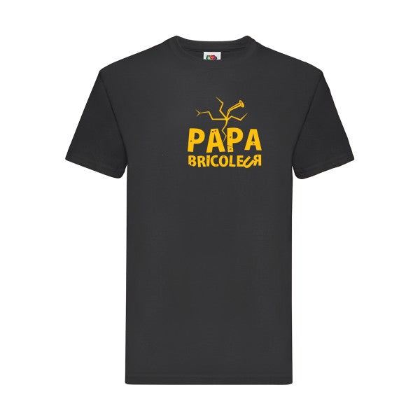 T-shirt|Papa bricoleur |flex jaune Or| Fruit of the loom 205 g 