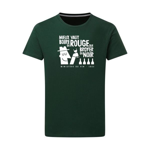 Mieux vaut Blanc -Flex Blanc sur T-shirt SG  Bottle Green  2XL