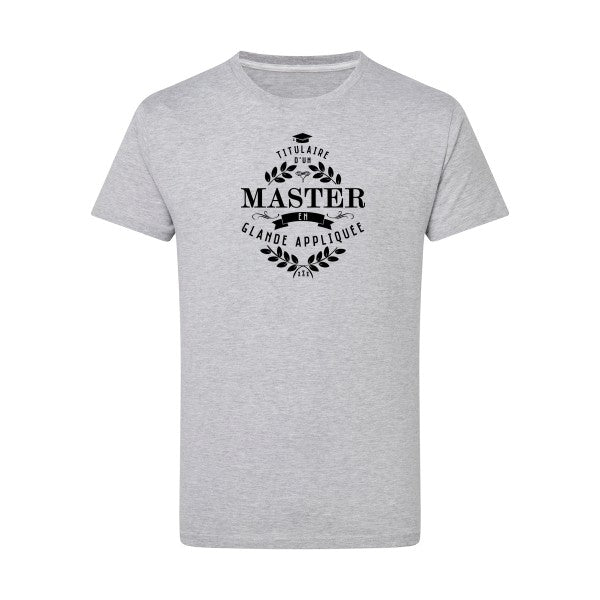 Master en glande appliquée noir -Flex noir sur T-shirt SG  Light Oxford  5XL