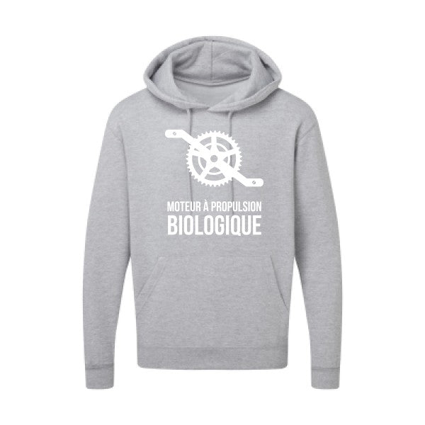 Cyclisme & écologie Blanc |Sweat capuche imprimé homme