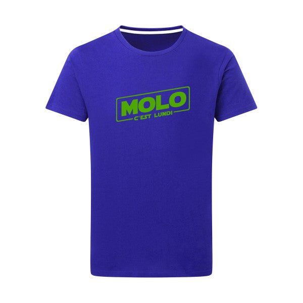 Molo c'est lundi vert pomme -Flex vert pomme sur T-shirt SG  Royal Blue  5XL