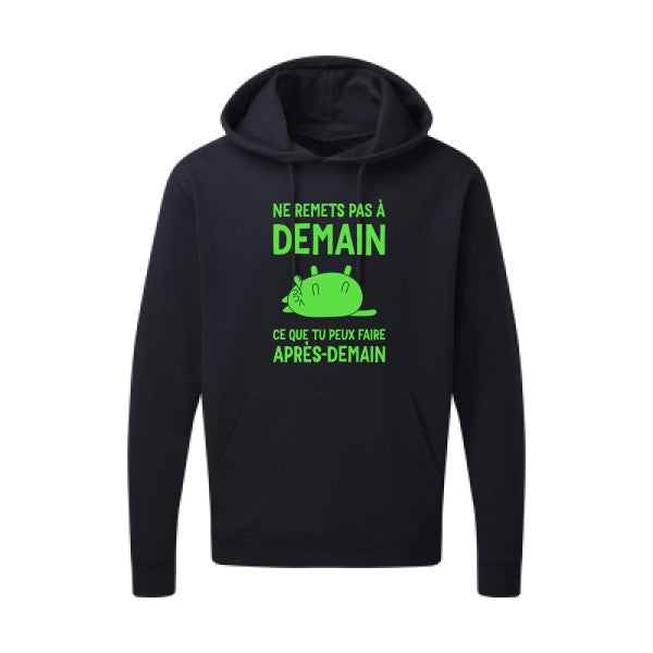 Ne remets pas à demain Vert fluo SG - Hooded Sweatshirt Sweat capuche